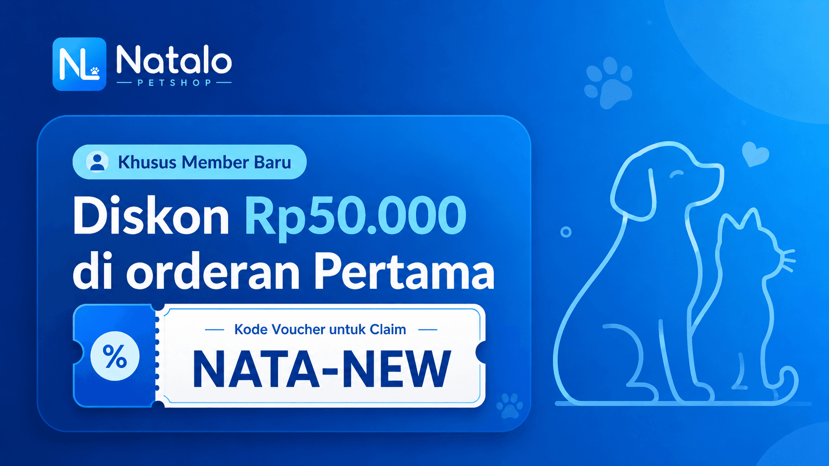 Khusus member baru — Diskon Rp50.000 di orderan pertama, kode voucher NATA-NEW.