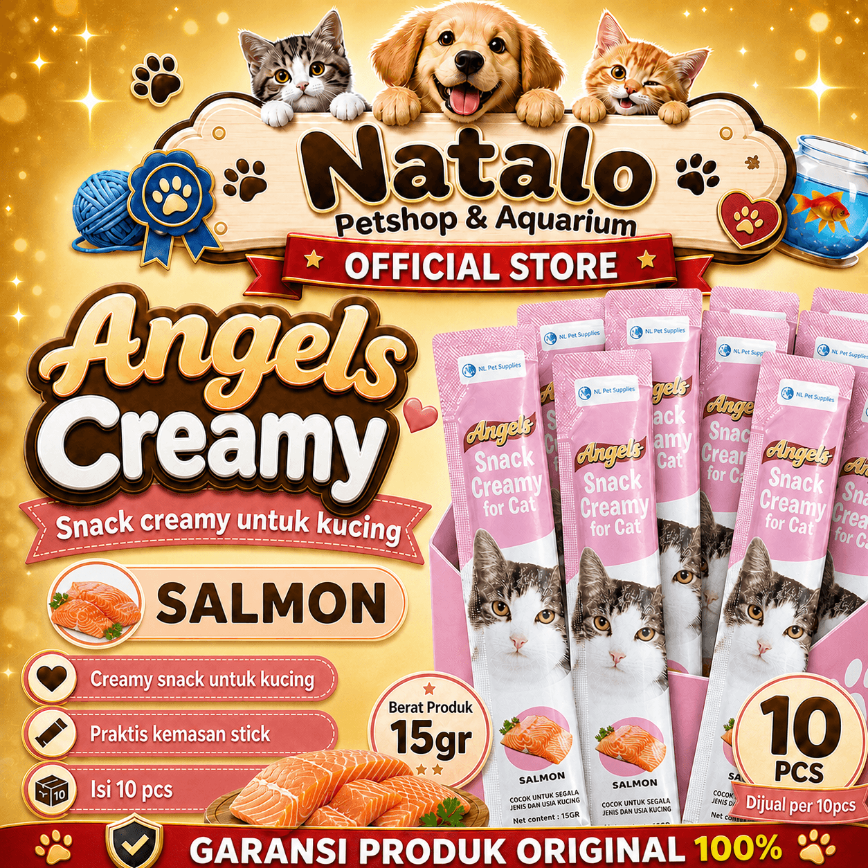 Angels Creamy Salmon 15gr x 10pcs